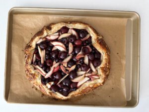 The galette out of the oven.