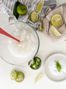 Pitcher of jalapeño margarita