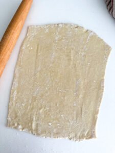 Rolled out puff pastry