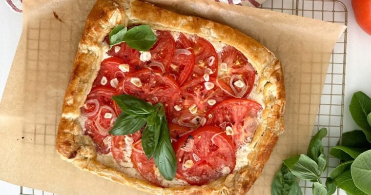 Tomato Galette with a Whipped Honey Feta