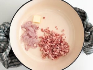 pancetta, shallot and butter