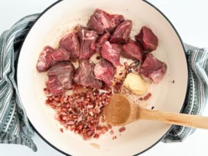 browning the beef tenderloin