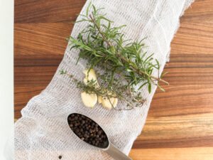 bouquet garni for the beef Wellington pot pie.