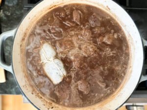 Bouquet Garni submerged in pot pie