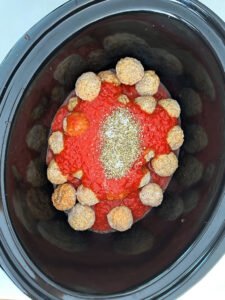 Crockpot Meatball Chicken Parmigiana