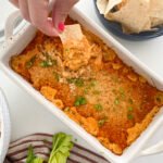 Bubbly Buffalo Chicken Dip with a Parmesan Breadcrumb Crumble