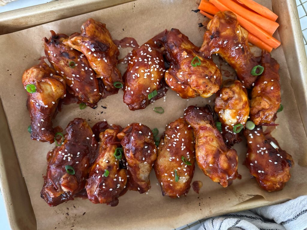 Air Fryer Sweet and Spicy Harissa Chicken Wings