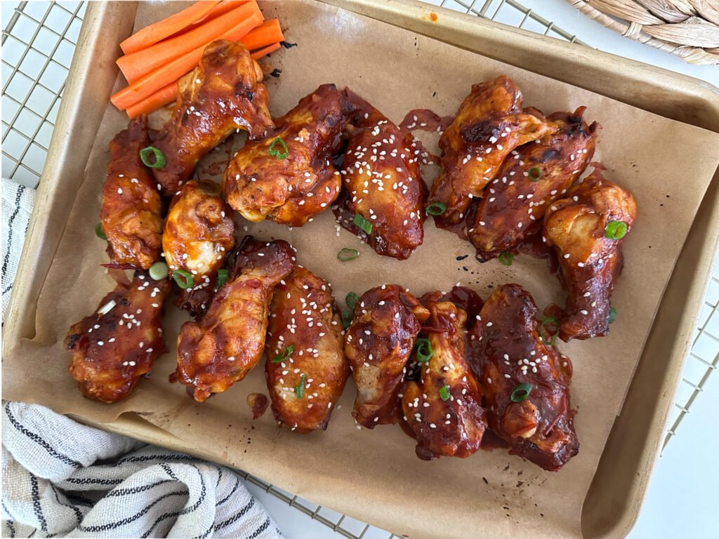 Air Fryer Sweet and Spicy Harissa Chicken Wings