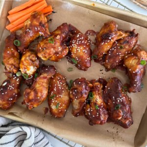 Air Fryer Sweet and Spicy Harissa Chicken Wings