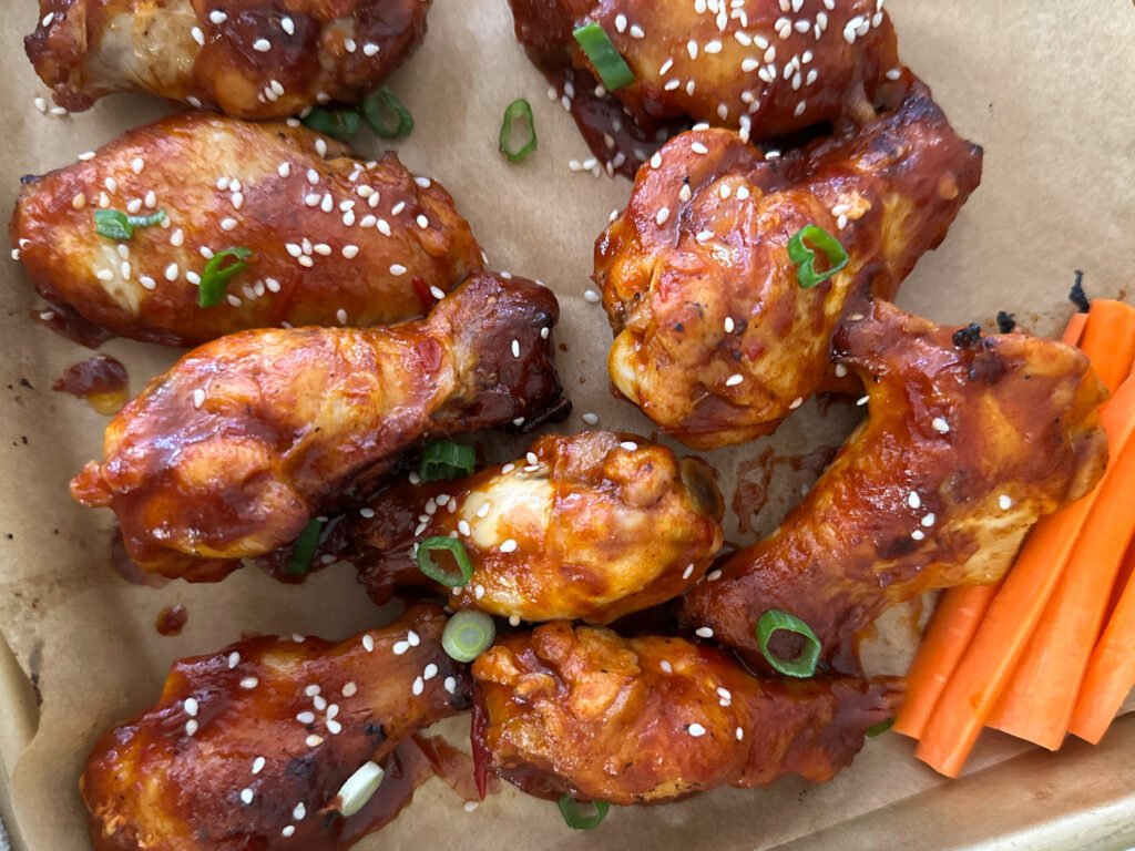 Air Fryer Sweet and Spicy Harissa Chicken Wings