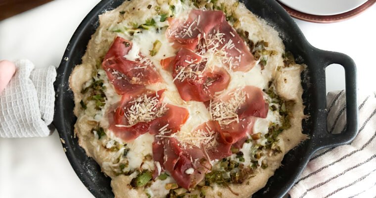 Brussels Sprout and Crispy Prosciutto Pizza