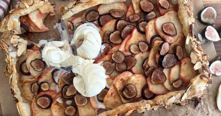 Cinnamon Apple and Fig Almond Crusted Galette