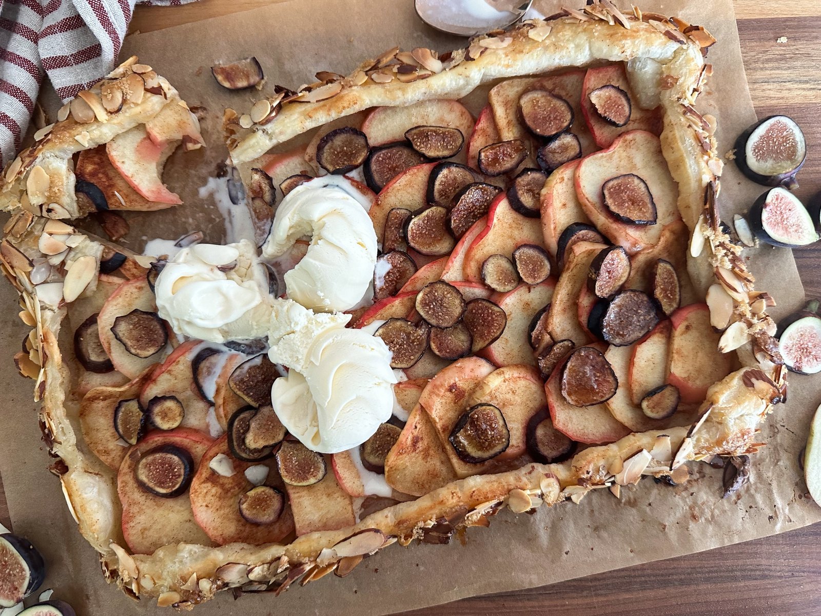 Cinnamon Apple and Fig Almond Crusted Galette