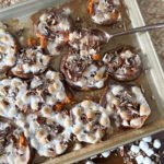 Sheet-pan Candied Smashed Sweet Potatoes