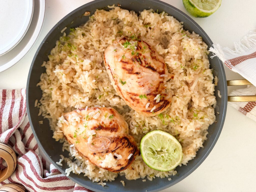 Honey Chicken and Ginger Garlic Rice