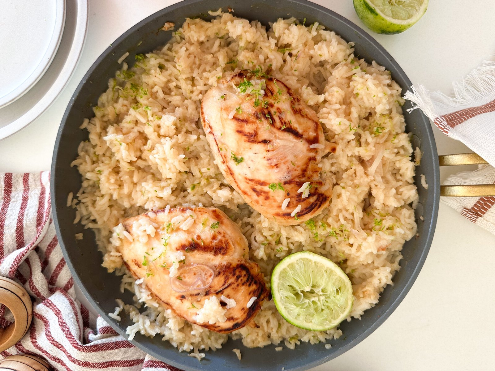 Honey Chicken and Ginger Garlic Rice