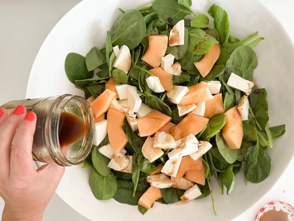 Honey Balsamic Vinaigrette on the spinach salad. 