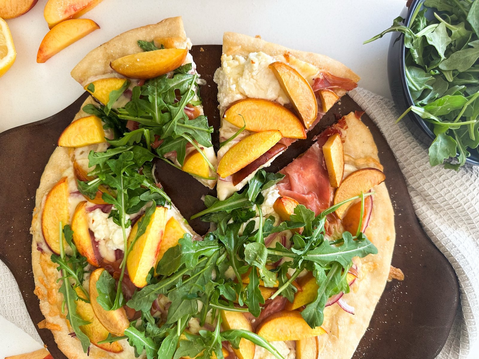 Peach Prosciutto Pizza