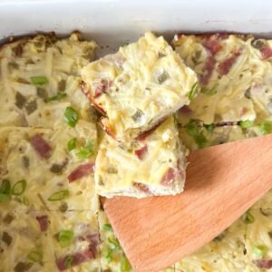 Green Chile Egg and Hash Brown Casserole
