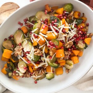 Maple Glazed Butternut Squash and Brussel Sprout Salad
