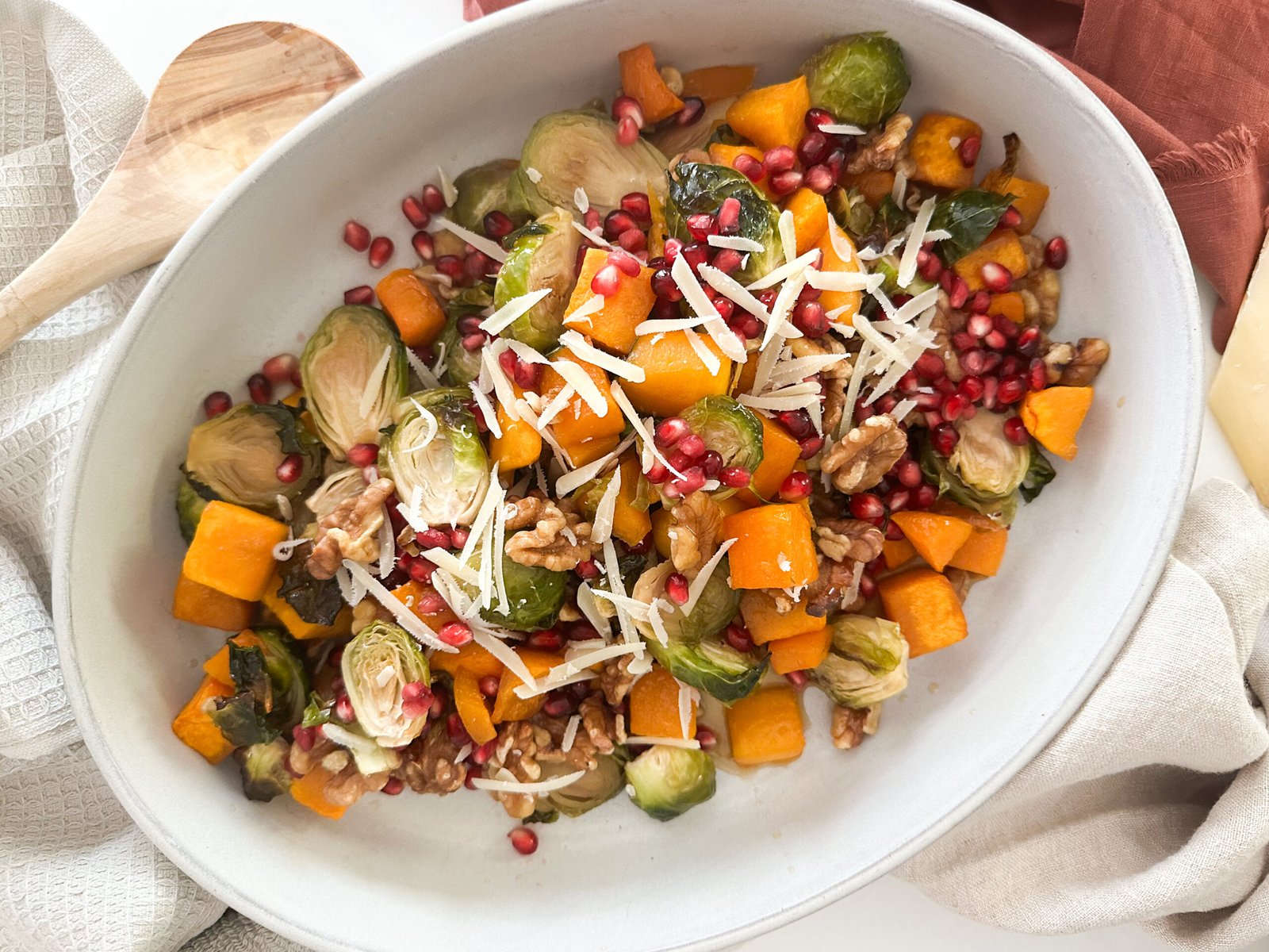 Maple Glazed Butternut Squash and Brussels Sprout Salad
