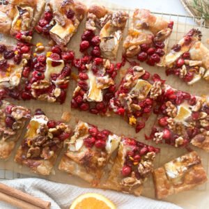 Sweet Holiday Cranberry Brie Tart