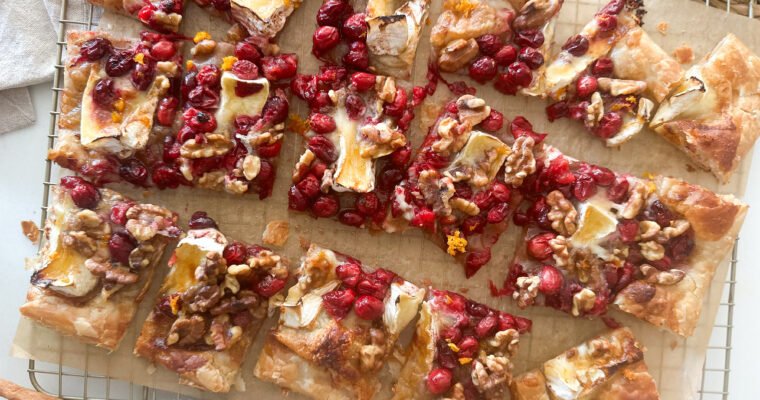 Sweet Holiday Cranberry Brie Tart