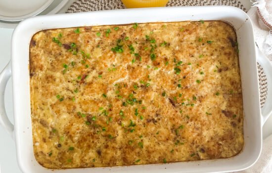 Bacon, Egg and Gouda Breakfast Casserole (inspired by Starbucks Egg Bites)
