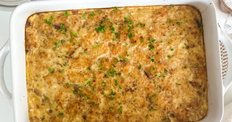 Bacon, Egg and Gouda Breakfast Casserole (inspired by Starbucks Egg Bites)